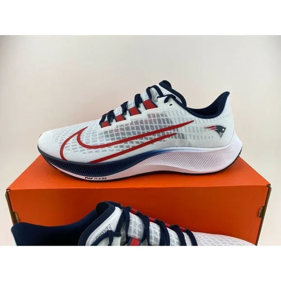 Nike Air Zoom Pegasus 37 New England Patriots Men's Sneakers Shoe NFL